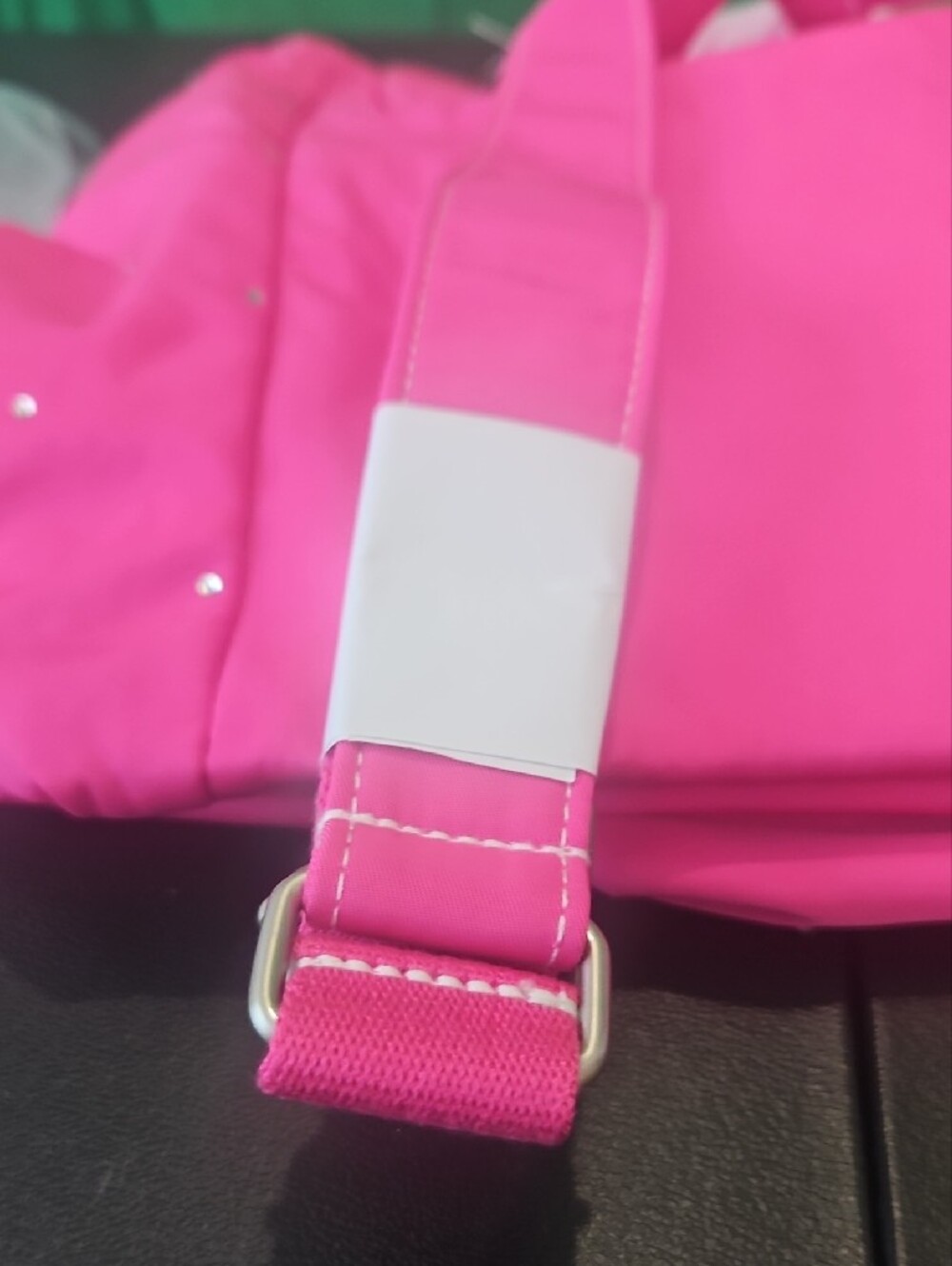 PINK Victoria's Secret Bright Pink Studded Drawstring Backpack - Picture 5 of 12